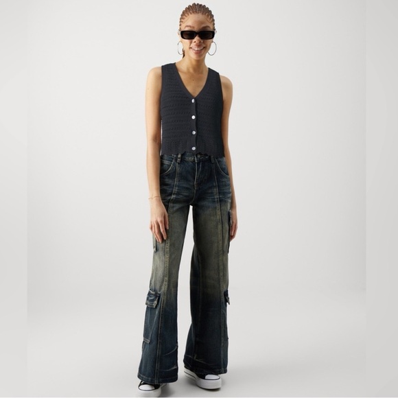 Abercrombie & Fitch Black Crochet Vest - Picture 3 of 14